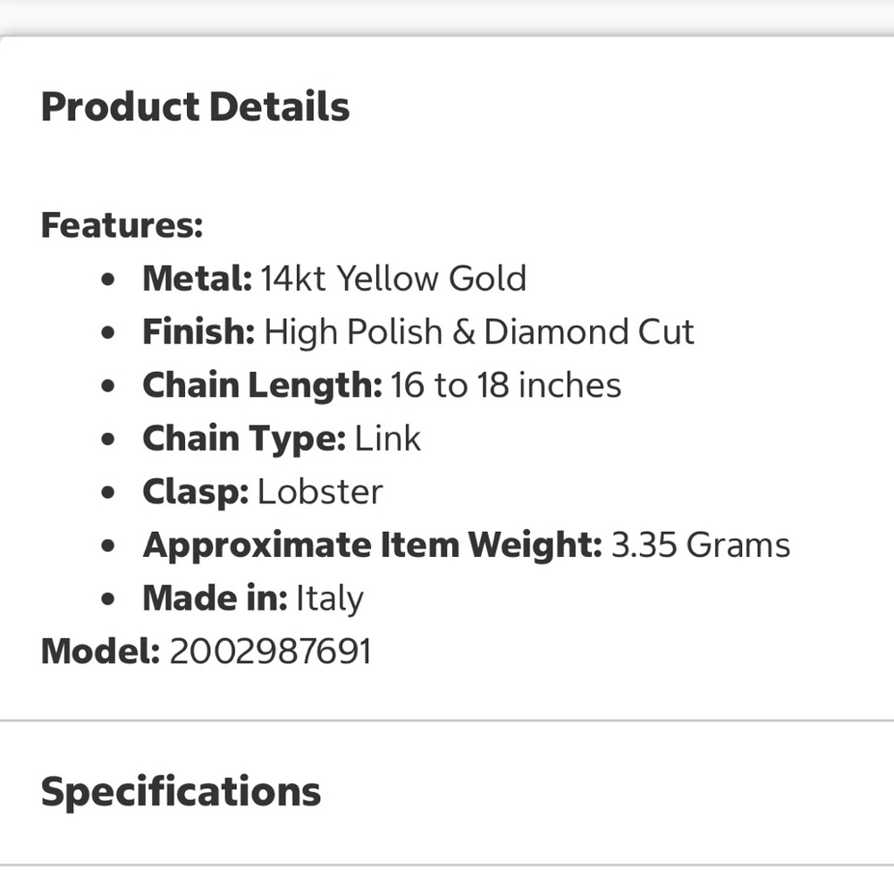14K yellow gold 2 row cable heart necklace - Picture 5 of 5